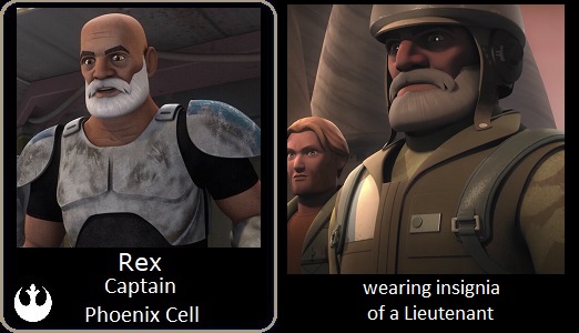 Captain Rex Rebels rank insignia